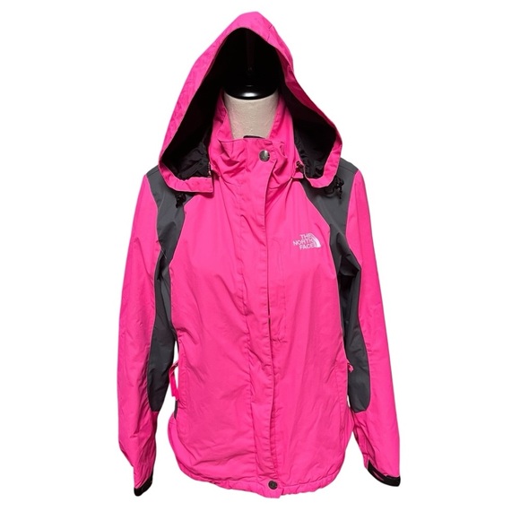 The North Face Fuchsia and Charcoal Hooded Jacket Women’s Small - Picture 1 of 10